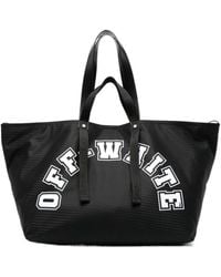 Off-White c/o Virgil Abloh - Logo Printed Mesh Top Handle Bag - Lyst