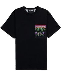 Versace Jeans Couture - T-Shirt With Round Neck And Short Sleeves - Lyst