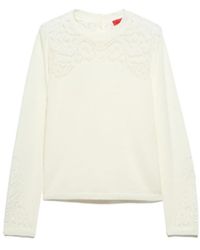 MAX&Co. - Pointelle-Knit Cotton Jumper - Lyst