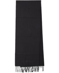 Saint Laurent - Logo Embroidered Scarf - Lyst