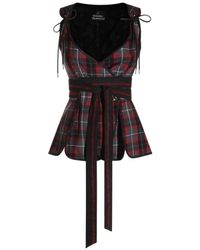 Vivienne Westwood - Sleeveless Checked Top - Lyst