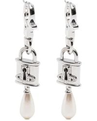 Vivienne Westwood - Small Celestia Orb Padlock Earrings - Lyst