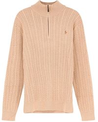 Polo Ralph Lauren - Cable-Knit Quarter-Zip Jumper - Lyst