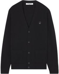 Maison Kitsuné - Maison Kitsuné Bold Fox Head-Patch Button-Up Cardigan - Lyst