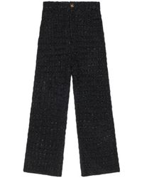 Balenciaga - Tweed Metallic Thread Trousers - Lyst