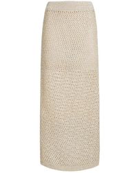 Brunello Cucinelli - Dazzling Texture Net Knit Skirt - Lyst