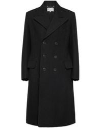 Maison Margiela - Long Sleeved Double-Breasted Coat - Lyst