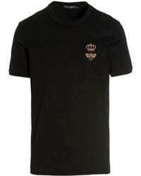 Dolce & Gabbana - Sicily Crown Embroidered T-Shirt - Lyst