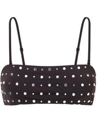 STAUD - Sara Strapless Studded Bikini Top - Lyst