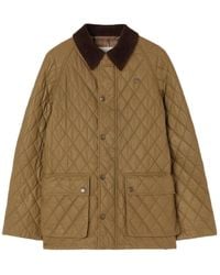 Burberry - Quilted Coated Barn Jacket - Lyst