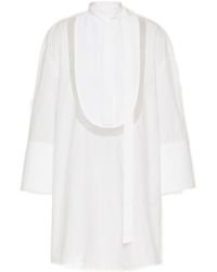 Valentino - Scarf Detailed Long-Sleeved Blouse - Lyst