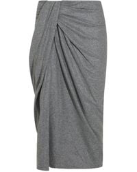 Isabel Marant - Isabel Marant Étoile Draped Midi Skirt - Lyst