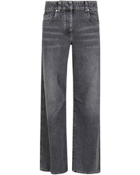 Brunello Cucinelli - Logo Patch Straight-Leg Jeans - Lyst