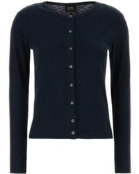 A.P.C. - Cora Crew Neck Cardigan - Lyst