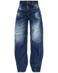 DSquared² - ディースクエアード2 ルーズツイスト ワイドレッグジーンズ - Lyst