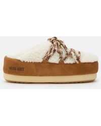 Moon Boot - Evx Shearling Lace-Up Mules - Lyst