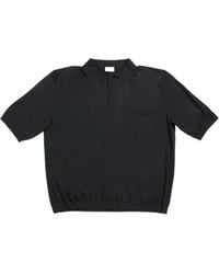 Saint Laurent - V-Neck Short-Sleeved Polo Shirt - Lyst
