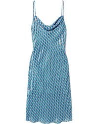 Dries Van Noten - Cowl-Neck Striped Slip Dress - Lyst