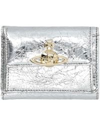Vivienne Westwood - Metallic Effect Small Flap Purse - Lyst