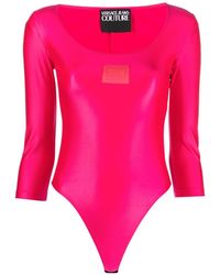 Versace Jeans Couture - Logo-Patch Bodysuit - Lyst
