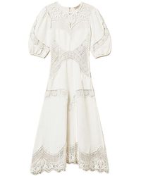 Twinset - Embroidered Lace Midi Dress - Lyst
