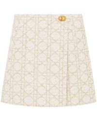 Dior - Macrocannage Short Skirts - Lyst