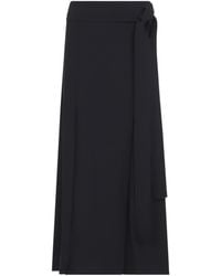 Studio Nicholson - Pleated Belted Midi Skirt - Lyst