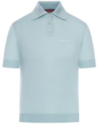Gucci - Wool And Silk Knitted Polo Shirt - Lyst