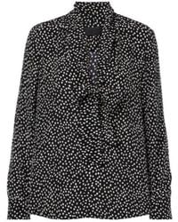 Nili Lotan - Janese Bow-Detail Polka-Dot Silk Blouse - Lyst