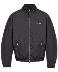Courreges - Courrèges Logo Embroidered Zipped Jacket - Lyst