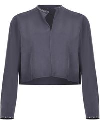 Alysi - Cropped Embellished-Trim Top - Lyst
