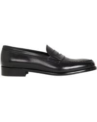 Etro - Leather Loafers With Paisley Detail - Lyst