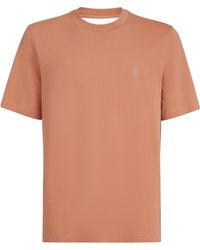 Brunello Cucinelli - Logo Printed Crewneck T-Shirt - Lyst