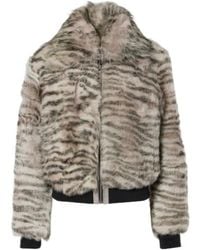 Dodo Bar Or - Nia Zebra-Print Shearling Bomber Jacket - Lyst