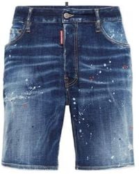 DSquared² - Medium Easy Wash Distressed Marine Shorts - Lyst