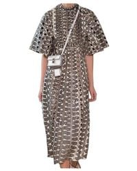 Valentino - Round Neck Short Sleeve Dress - Lyst
