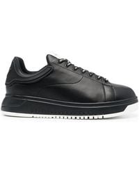 Emporio Armani - Logo-Patch Lace-Up Sneakers - Lyst