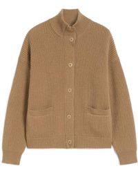 Max Mara - Ribbed-Knit Wool And Cashmere Cardigan - Lyst