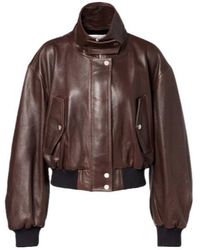 Nour Hammour - Briar Leather Bomber Jacket - Lyst