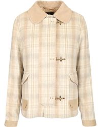 Fay - Tartan Quilted Short Coat - Lyst