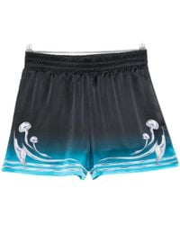 CASABLANCA - Mushroom-Print Elastic-Waist Shorts - Lyst