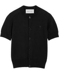 Ami Paris - Ami Ami De Coeur Short-Sleeved Cardigan - Lyst