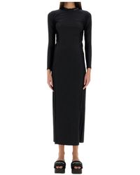 alexander wang long black dress T by Alexander Wang // Black Raw Hem Silk Dress – VSP Consignment main image 0