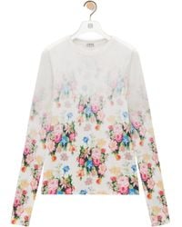 Loewe - Floral-Printed Long Sleeved Top - Lyst