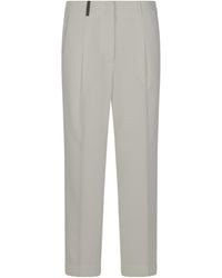 Peserico - Pleated Straight-Leg Pants - Lyst
