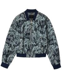 AllSaints - Kaytra Printed Denim Bomber - Lyst