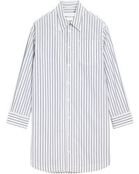 Ami Paris - Ami Striped Ami De Coeur Wide Shirt Dress - Lyst