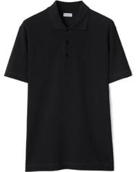 Burberry - Logo Embroidered Short Sleeved Polo Shirt - Lyst