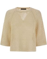 Fabiana Filippi - Oversized ¾-Sleeved Cape Sweater - Lyst