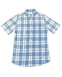 Burberry - Plaid Short Sleeve Shirt - Lyst